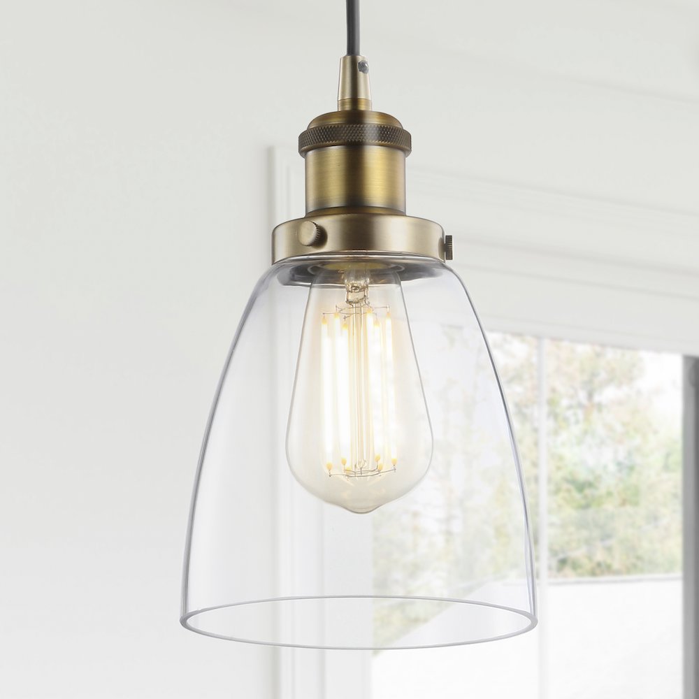 Cleo Adjustable Metal/Glass Led Pendant. Picture 12