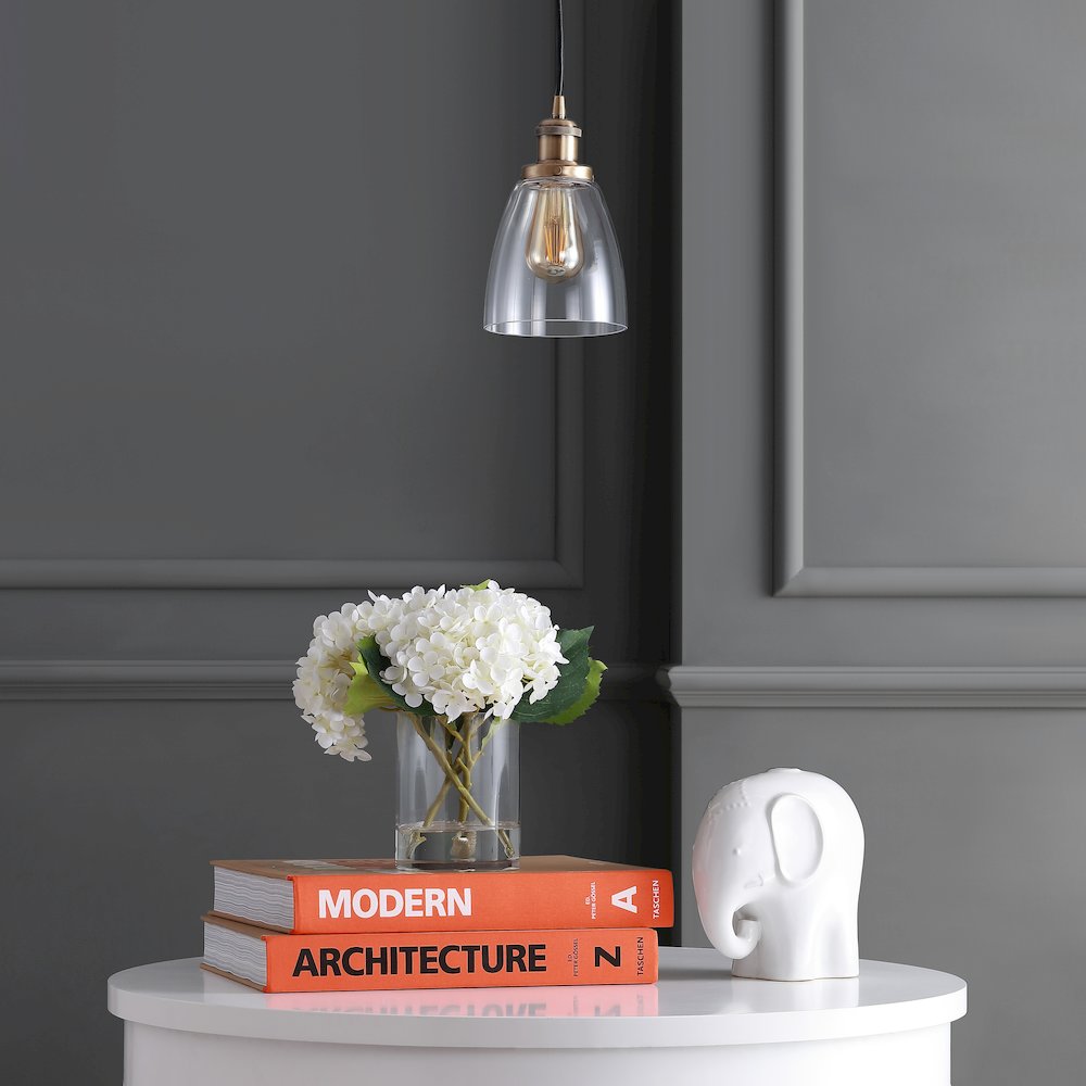 Cleo Adjustable Metal/Glass Led Pendant. Picture 8