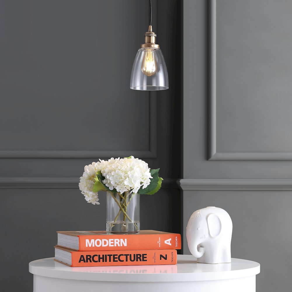 Cleo Adjustable Metal/Glass Led Pendant. Picture 7