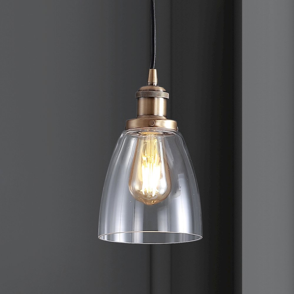 Cleo Adjustable Metal/Glass Led Pendant. Picture 5