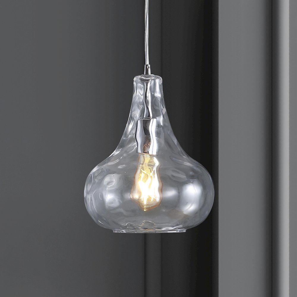 Ferano Adjustable Metal/Glass Led Pendant. Picture 11