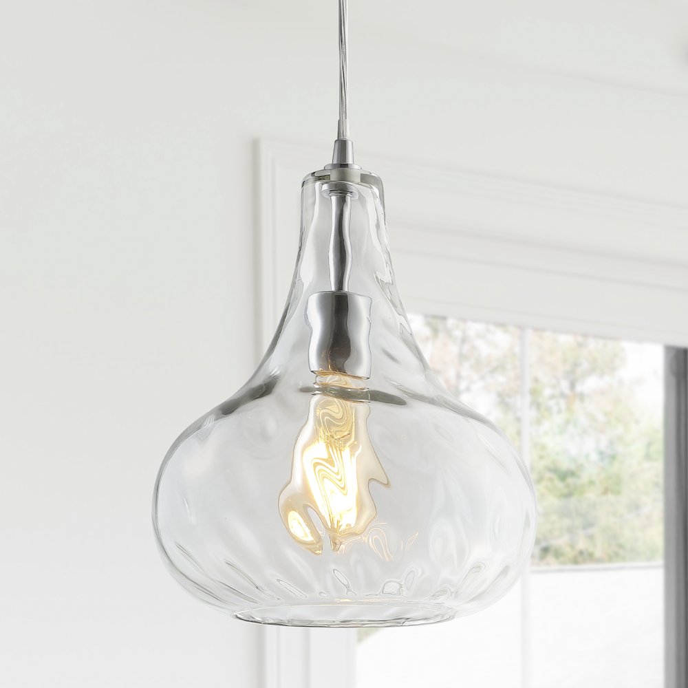 Ferano Adjustable Metal/Glass Led Pendant. Picture 12