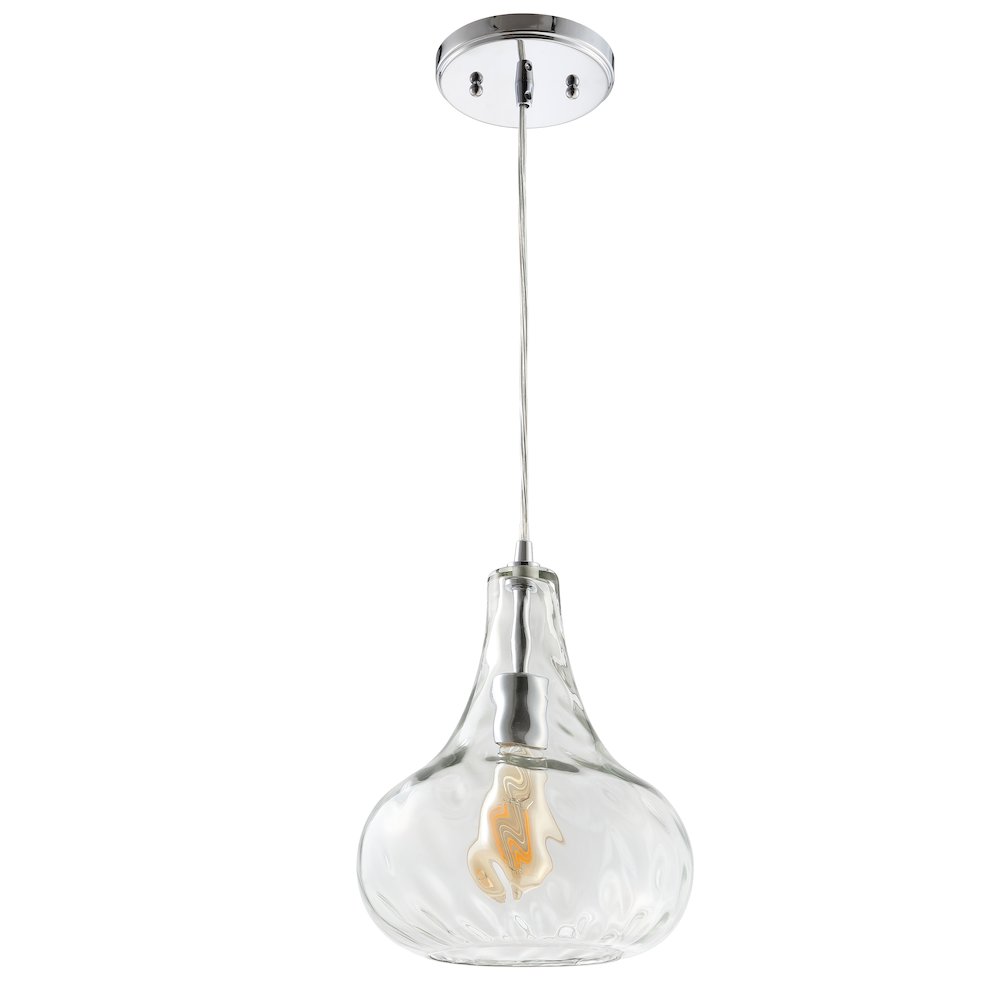 Ferano Adjustable Metal/Glass Led Pendant. Picture 2