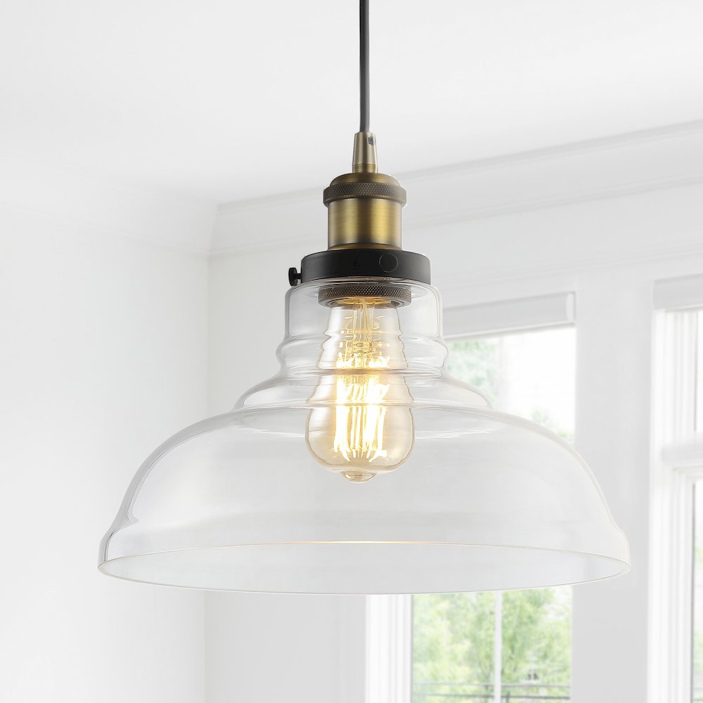 Litchfield Farmhouse Metal/Glass Led Pendant. Picture 12