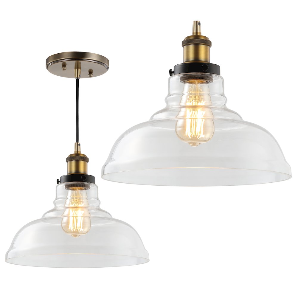 Litchfield Farmhouse Metal/Glass Led Pendant. Picture 9