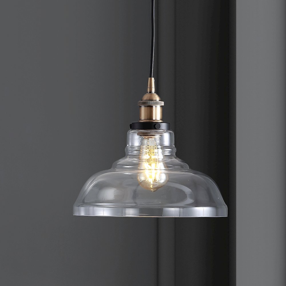 Litchfield Farmhouse Metal/Glass Led Pendant. Picture 5
