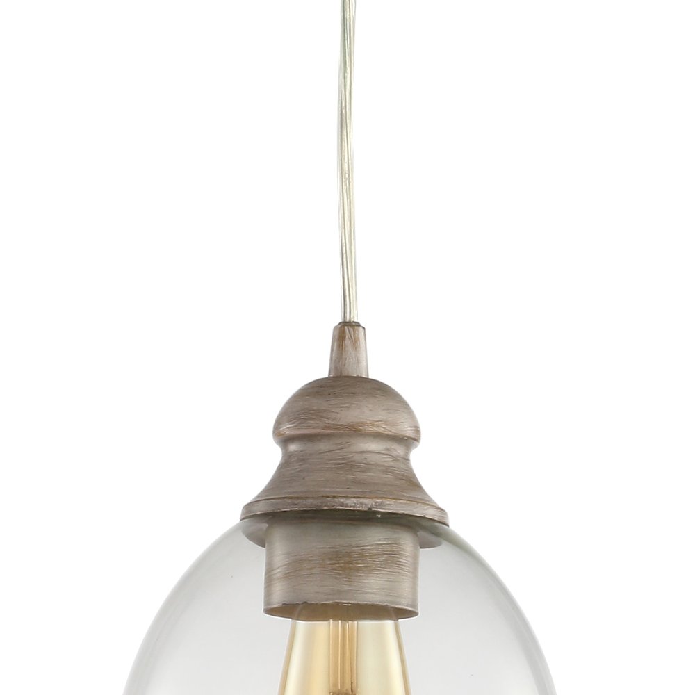 Fontaine Adjustable Greige Glass Led Pendant. Picture 3