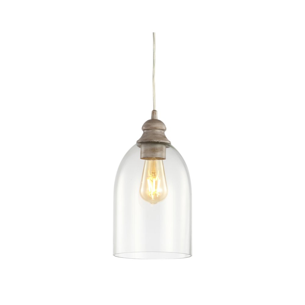 Fontaine Adjustable Greige Glass Led Pendant. Picture 9