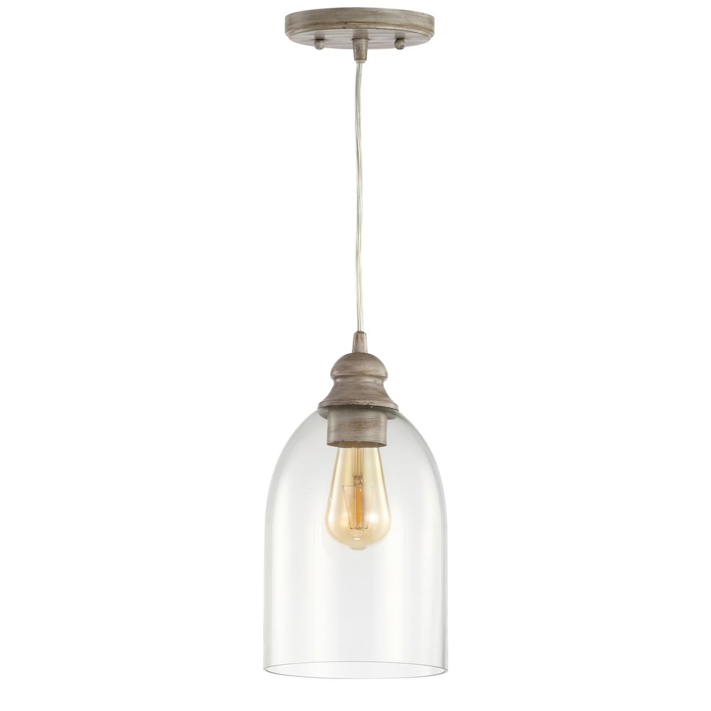 Fontaine Adjustable Greige Glass Led Pendant. Picture 2