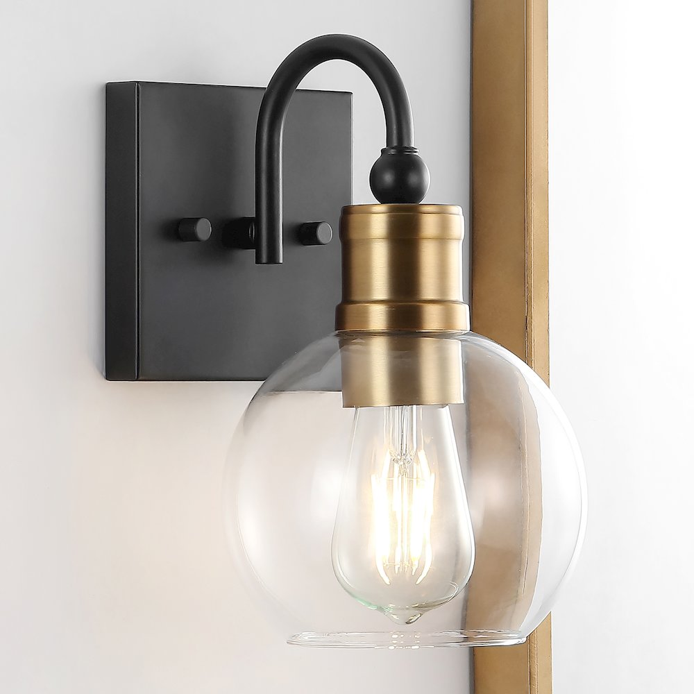 Marais Iron/Glass Rustic Vintage Led Vanity Light. Picture 13