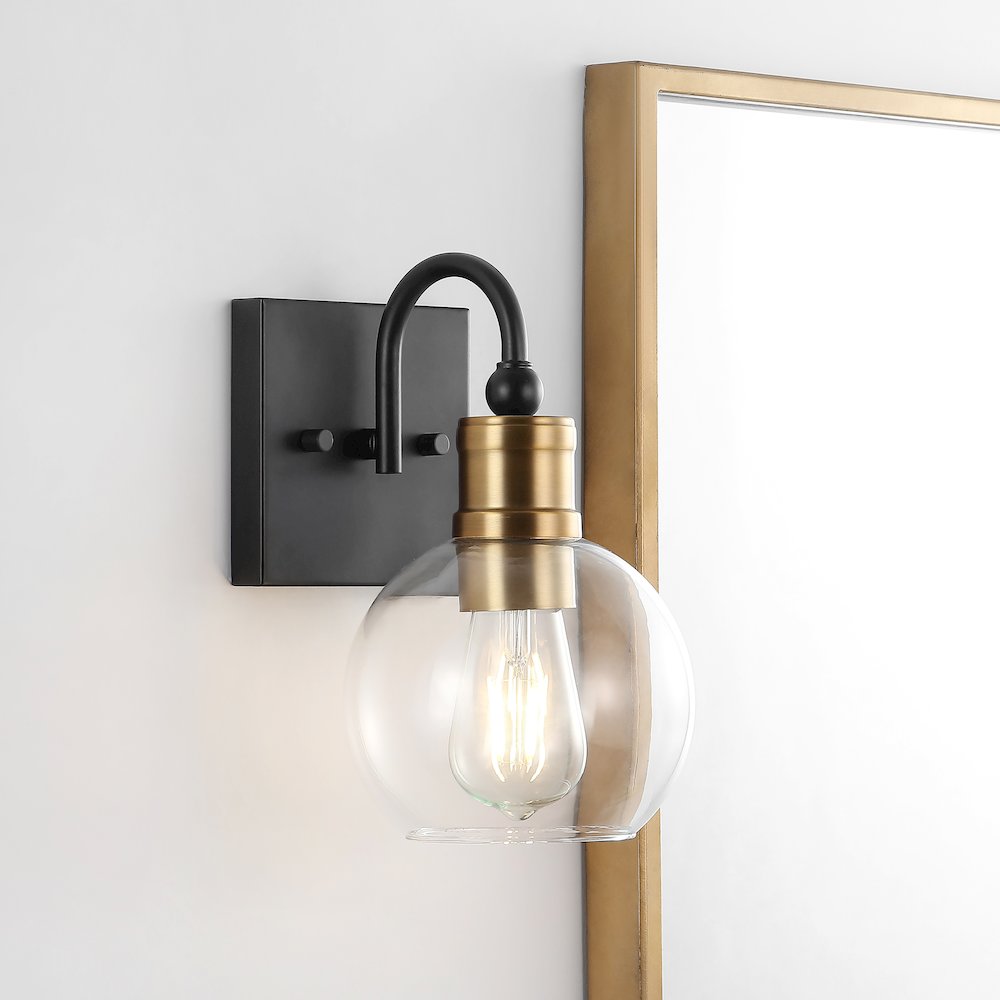Marais Iron/Glass Rustic Vintage Led Vanity Light. Picture 11