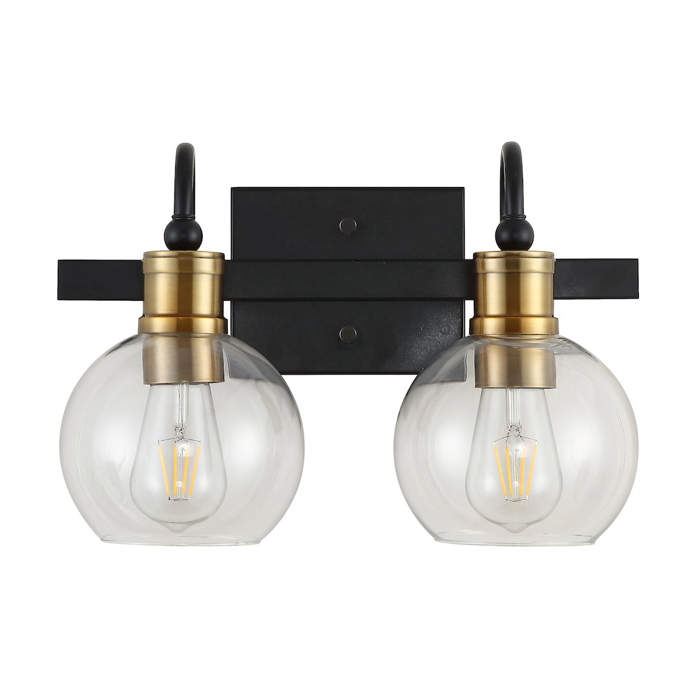 Marais Iron/Glass Rustic Vintage Led Vanity Light. Picture 2