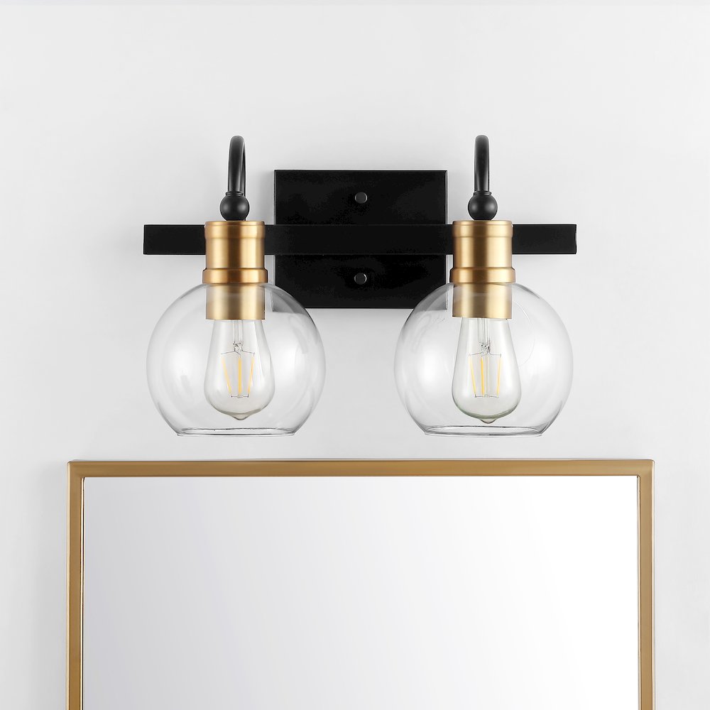 Marais Iron/Glass Rustic Vintage Led Vanity Light. Picture 12