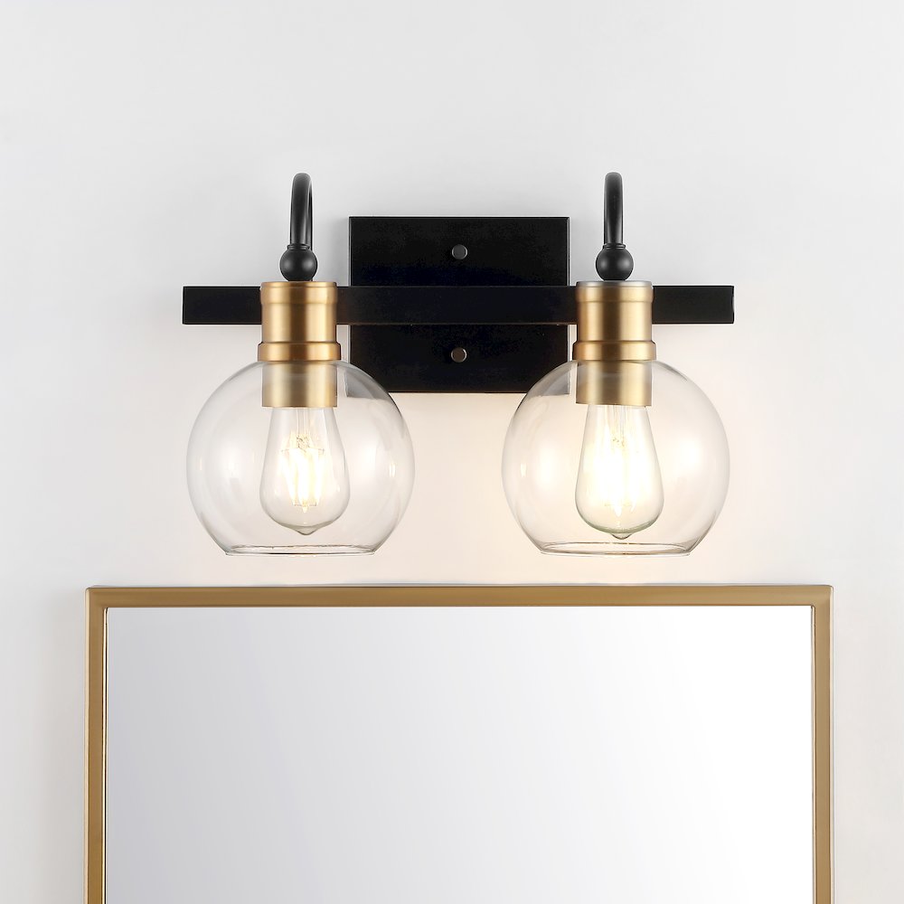 Marais Iron/Glass Rustic Vintage Led Vanity Light. Picture 11
