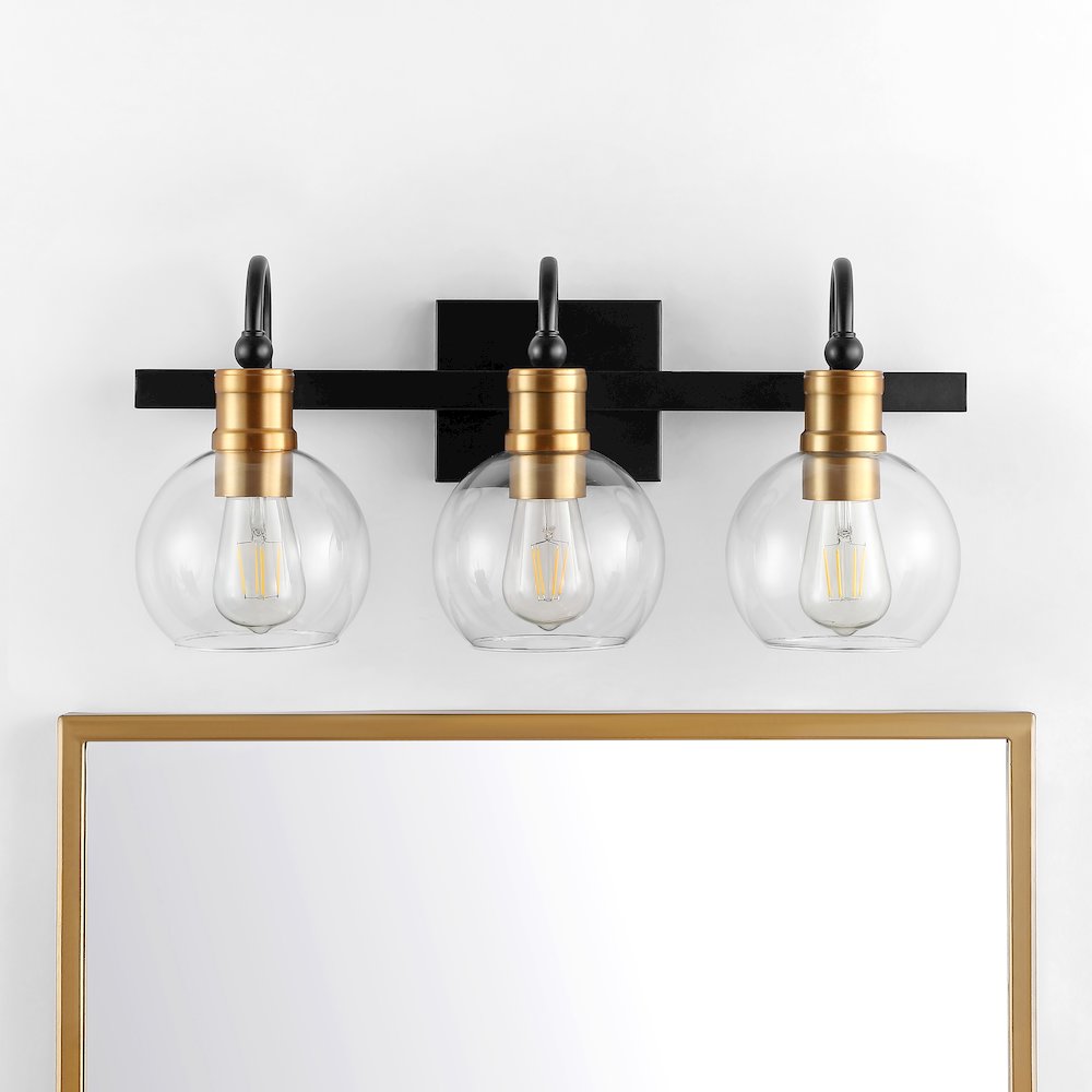 Marais Iron/Glass Rustic Vintage Led Vanity Light. Picture 12
