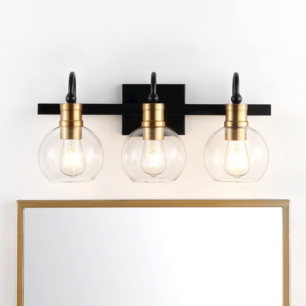 Marais Iron/Glass Rustic Vintage Led Vanity Light. Picture 11