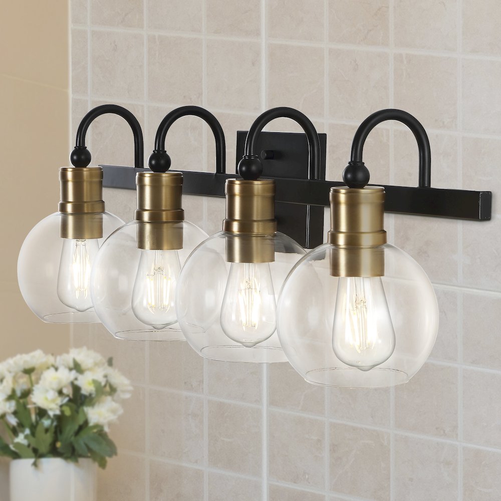 Marais Iron/Glass Rustic Vintage Led Vanity Light. Picture 13