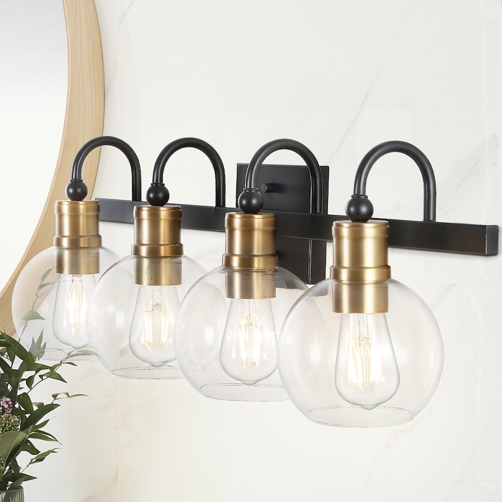 Marais Iron/Glass Rustic Vintage Led Vanity Light. Picture 14