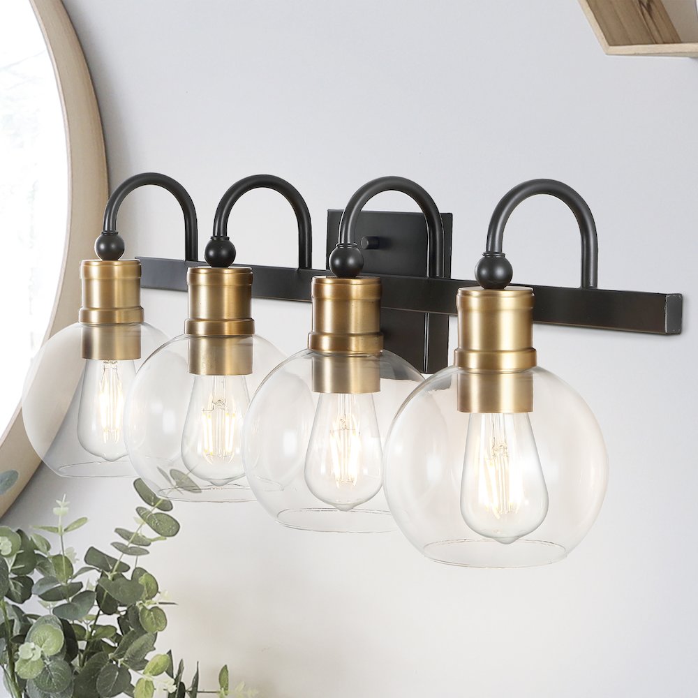 Marais Iron/Glass Rustic Vintage Led Vanity Light. Picture 15