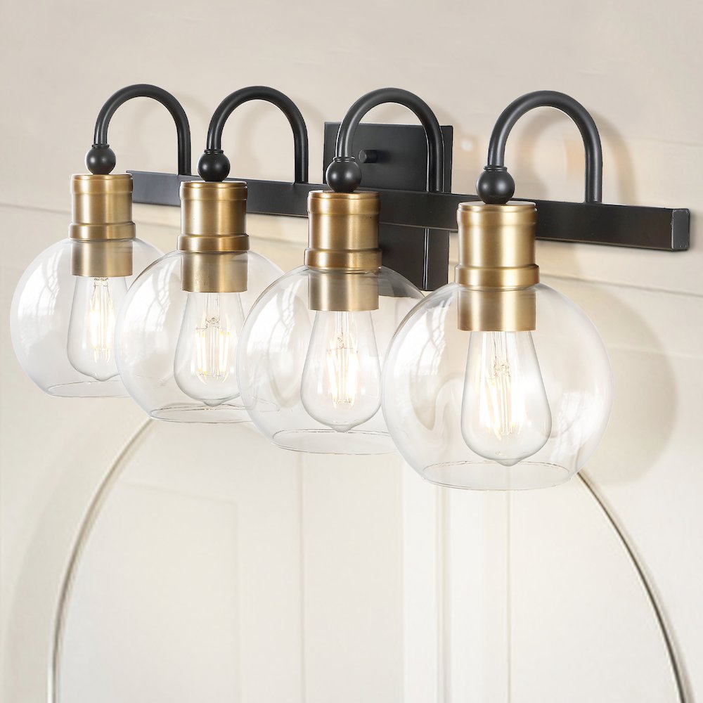 Marais Iron/Glass Rustic Vintage Led Vanity Light. Picture 16