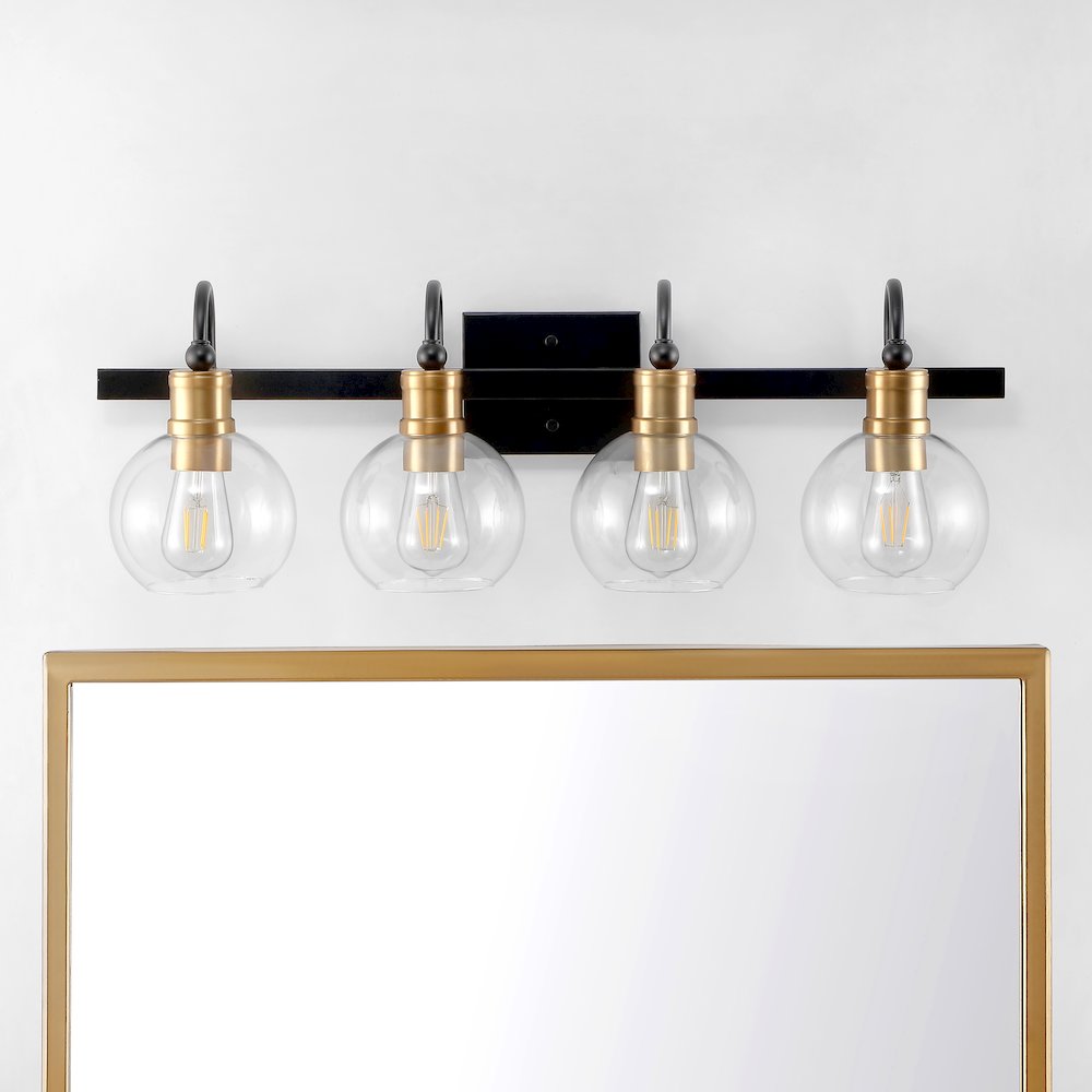 Marais Iron/Glass Rustic Vintage Led Vanity Light. Picture 12