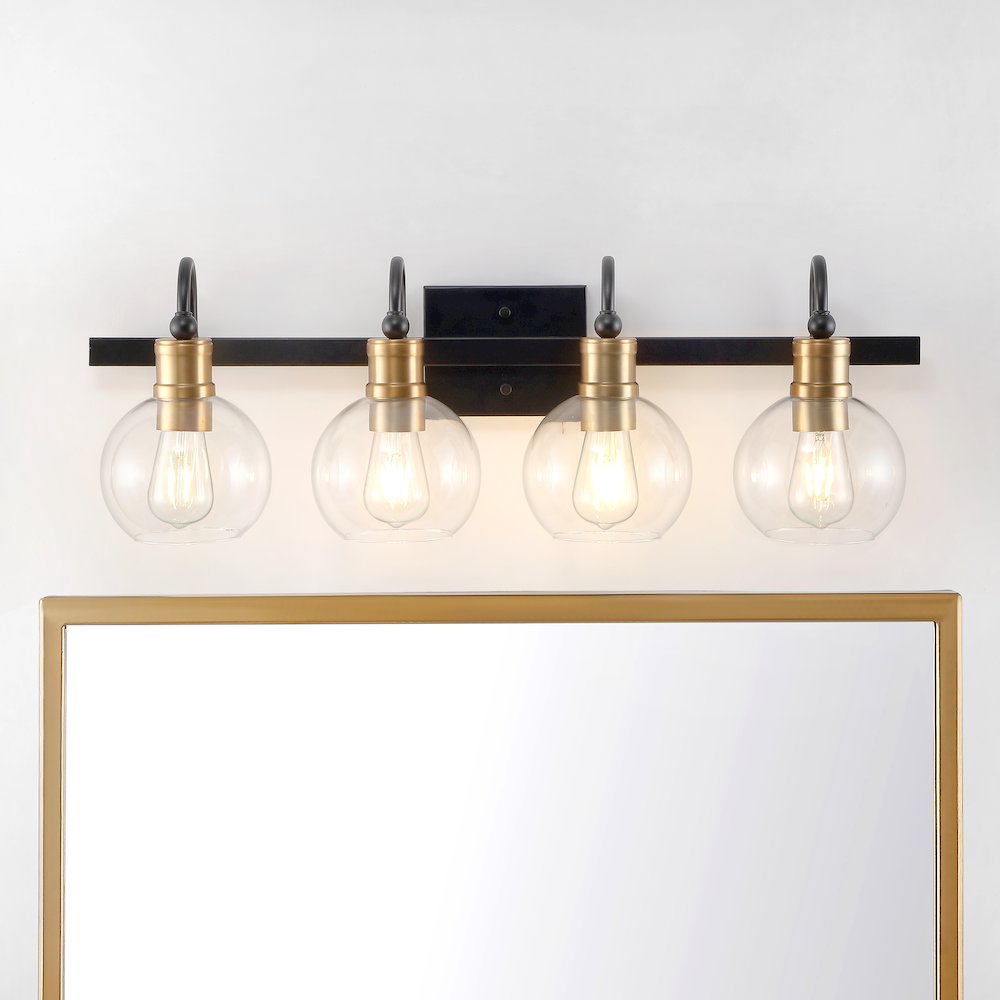 Marais Iron/Glass Rustic Vintage Led Vanity Light. Picture 11