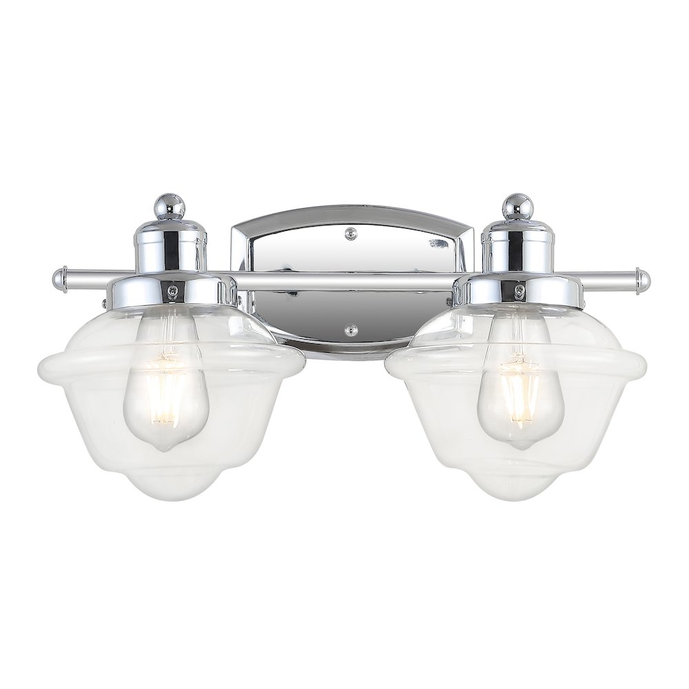 Orleans Iron/Glass Schoolhouse Led Vanity Light. Picture 1