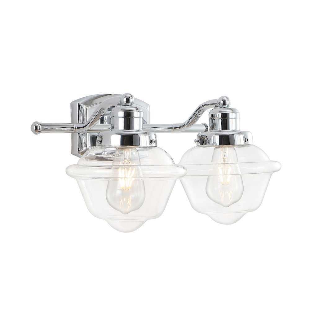 Orleans Iron/Glass Schoolhouse Led Vanity Light. Picture 5