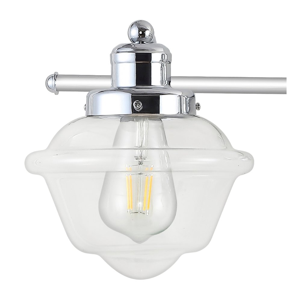 Orleans Iron/Glass Schoolhouse Led Vanity Light. Picture 3