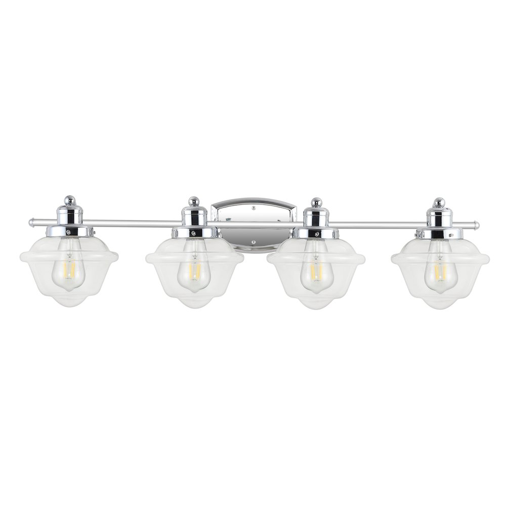 Orleans Iron/Glass Schoolhouse Led Vanity Light. Picture 2