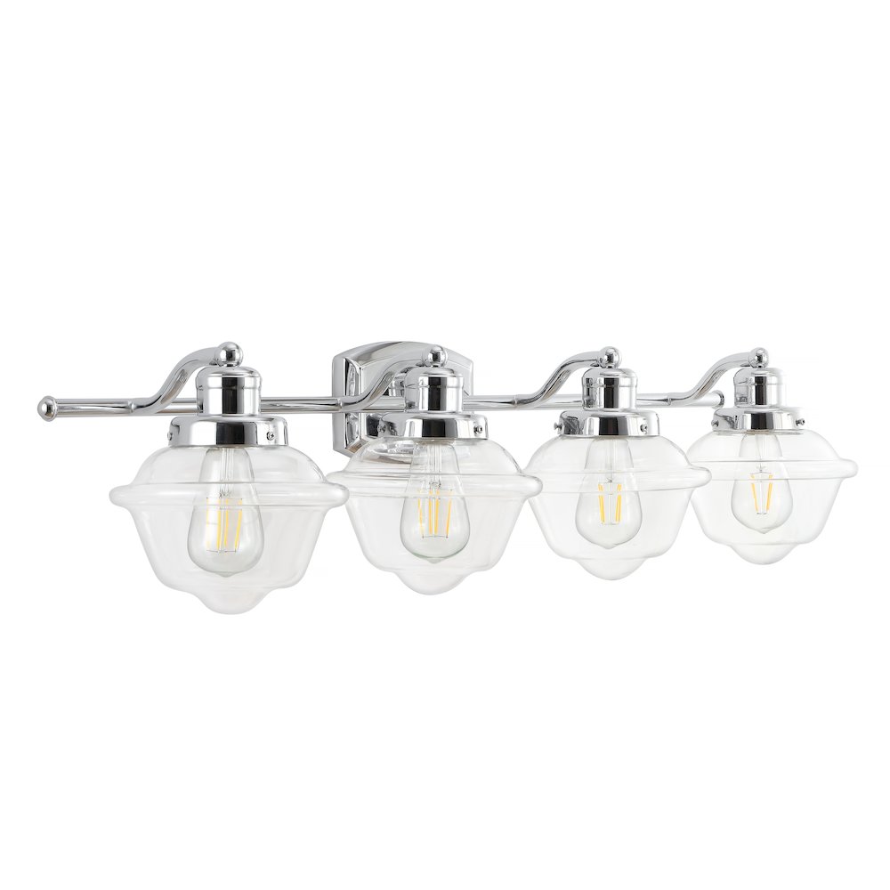 Orleans Iron/Glass Schoolhouse Led Vanity Light. Picture 6