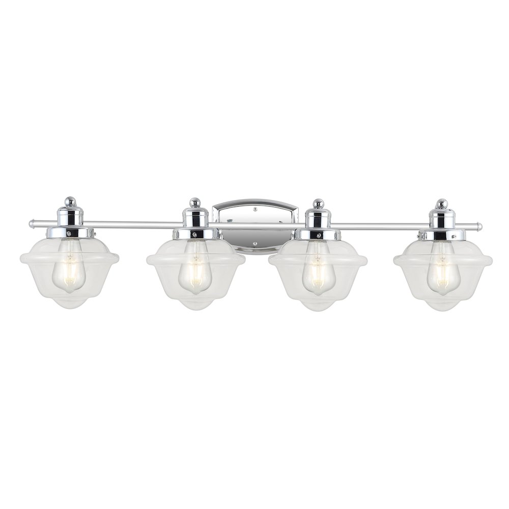 Orleans Iron/Glass Schoolhouse Led Vanity Light. Picture 1