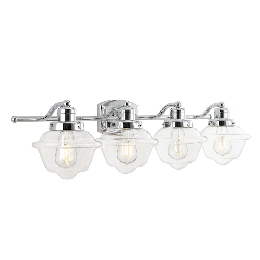 Orleans Iron/Glass Schoolhouse Led Vanity Light. Picture 5