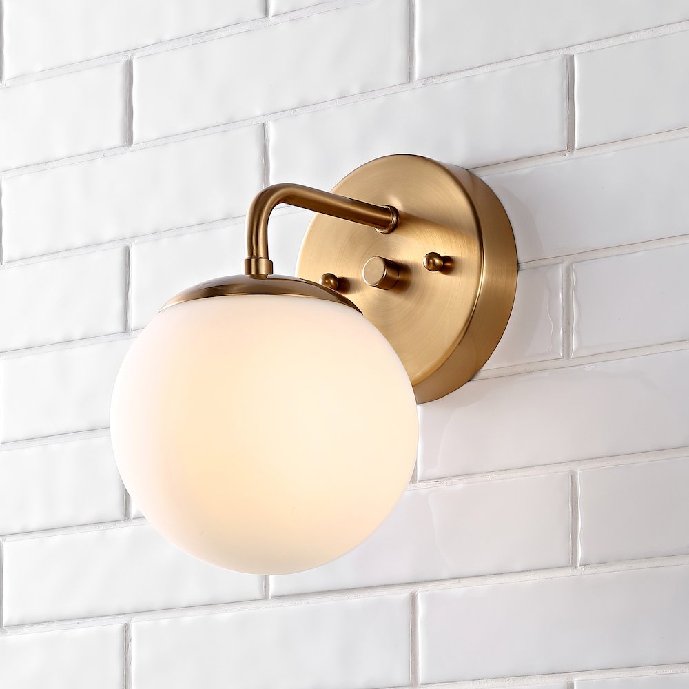 Louis Parisian Globe Metalfrosted Glass Modern Contemporary Led Vanity. Picture 7