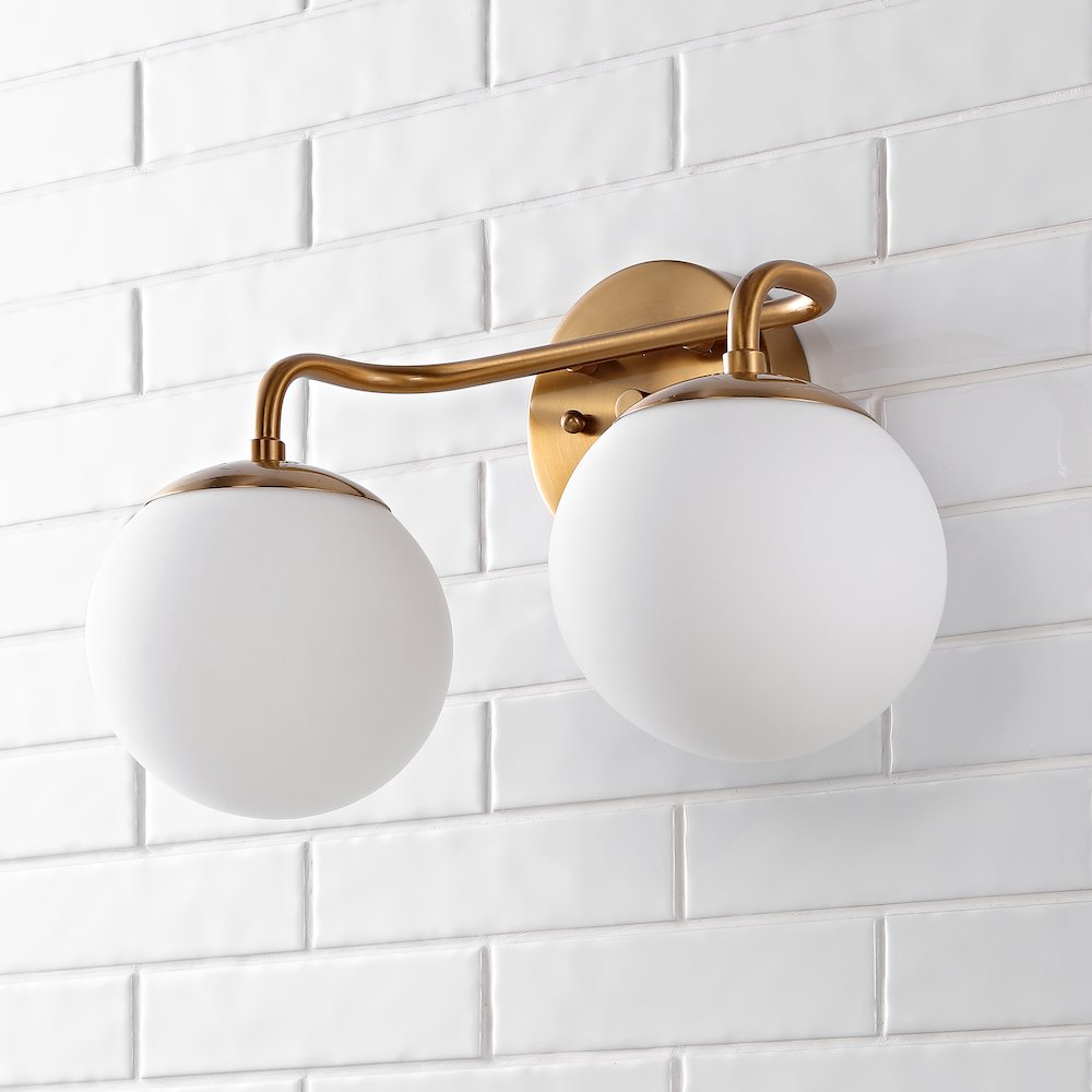Louis Parisian Globe Metalfrosted Glass Modern Contemporary Led Vanity. Picture 8