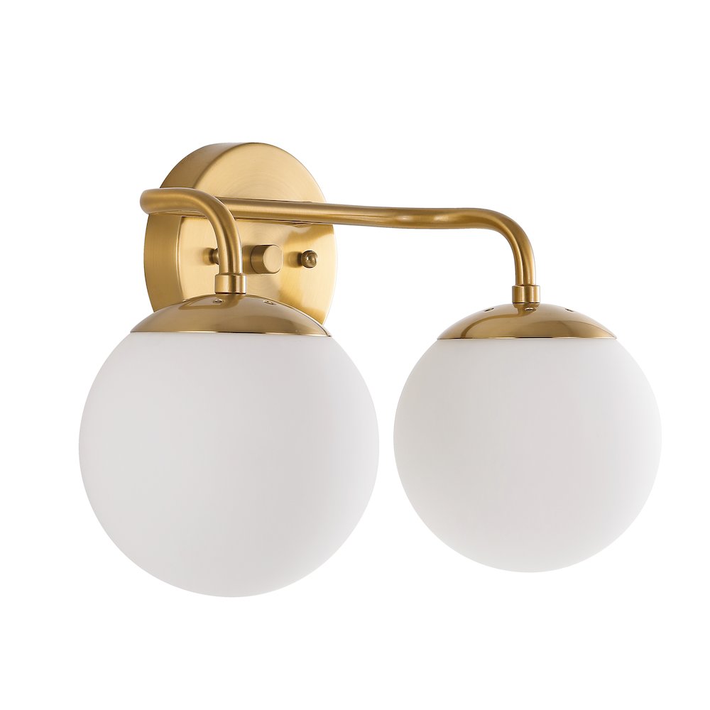 Louis Parisian Globe Metalfrosted Glass Modern Contemporary Led Vanity. Picture 6