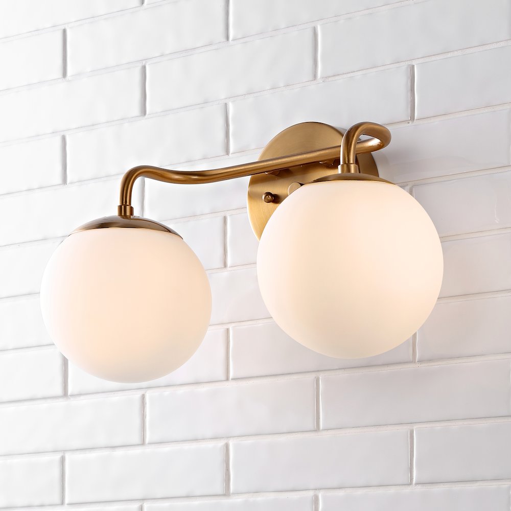 Louis Parisian Globe Metalfrosted Glass Modern Contemporary Led Vanity. Picture 7