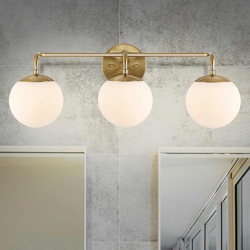Louis Parisian Globe Metalfrosted Glass Modern Contemporary Led Vanity. Picture 9