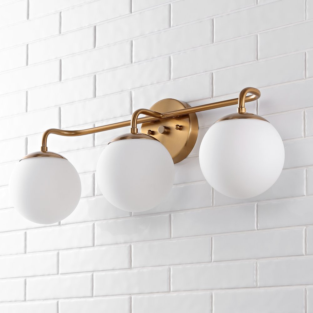 Louis Parisian Globe Metalfrosted Glass Modern Contemporary Led Vanity. Picture 8