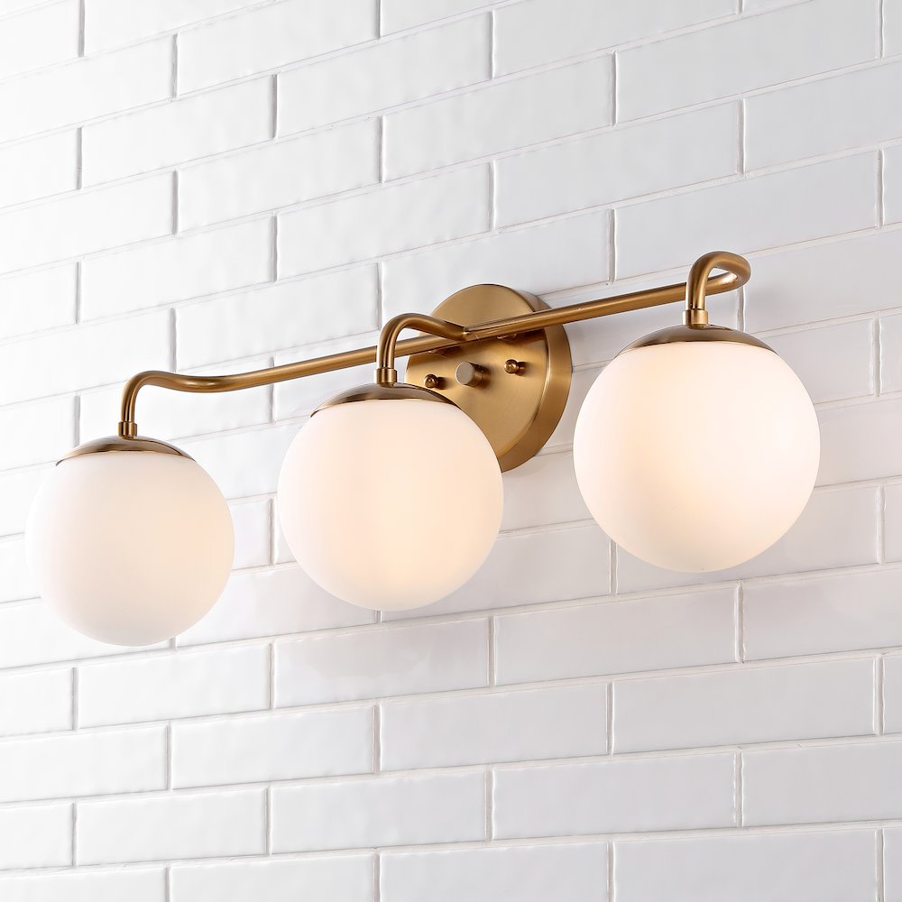 Louis Parisian Globe Metalfrosted Glass Modern Contemporary Led Vanity. Picture 7