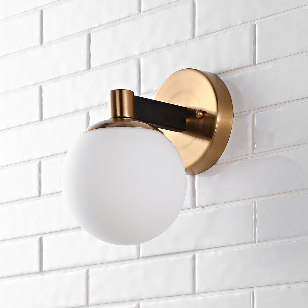 Modernist Globe Metalfrosted Glass Modern Contemporary Led Vanity. Picture 8