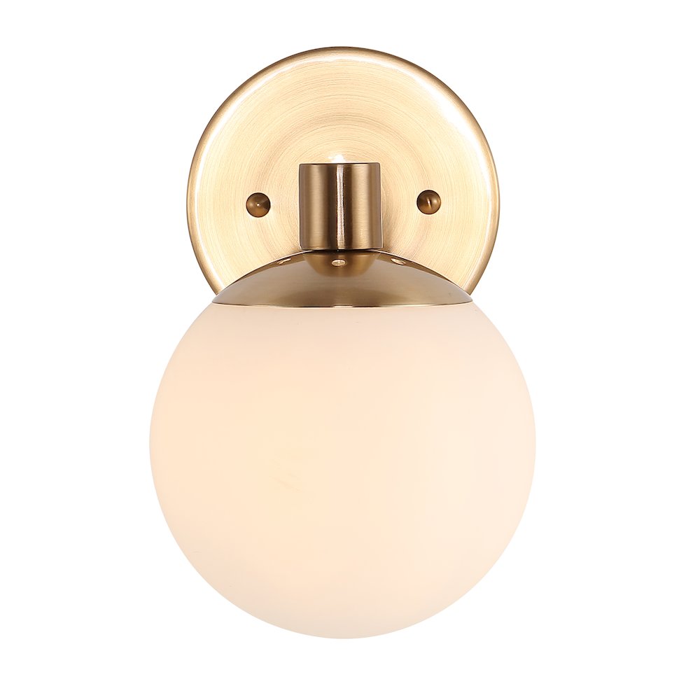Modernist Globe Metalfrosted Glass Modern Contemporary Led Vanity. Picture 5