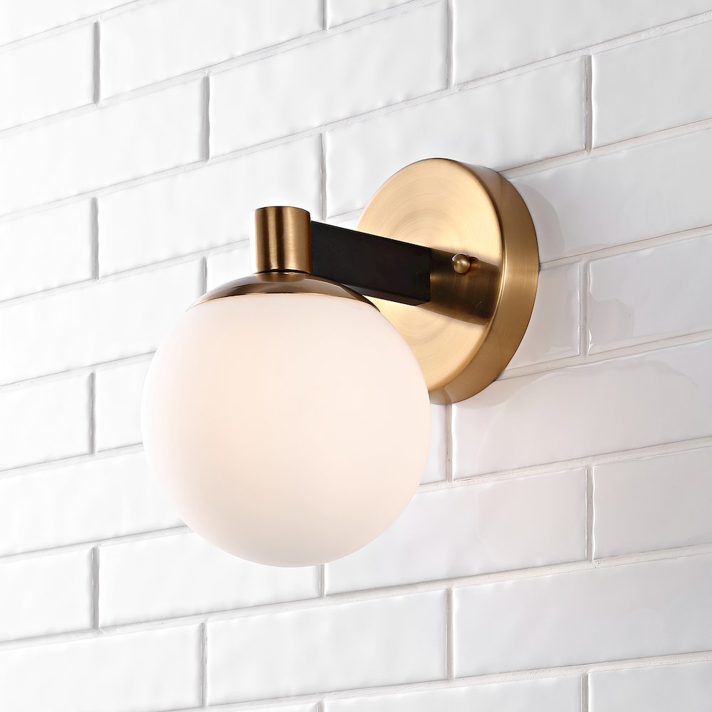 Modernist Globe Metalfrosted Glass Modern Contemporary Led Vanity. Picture 7