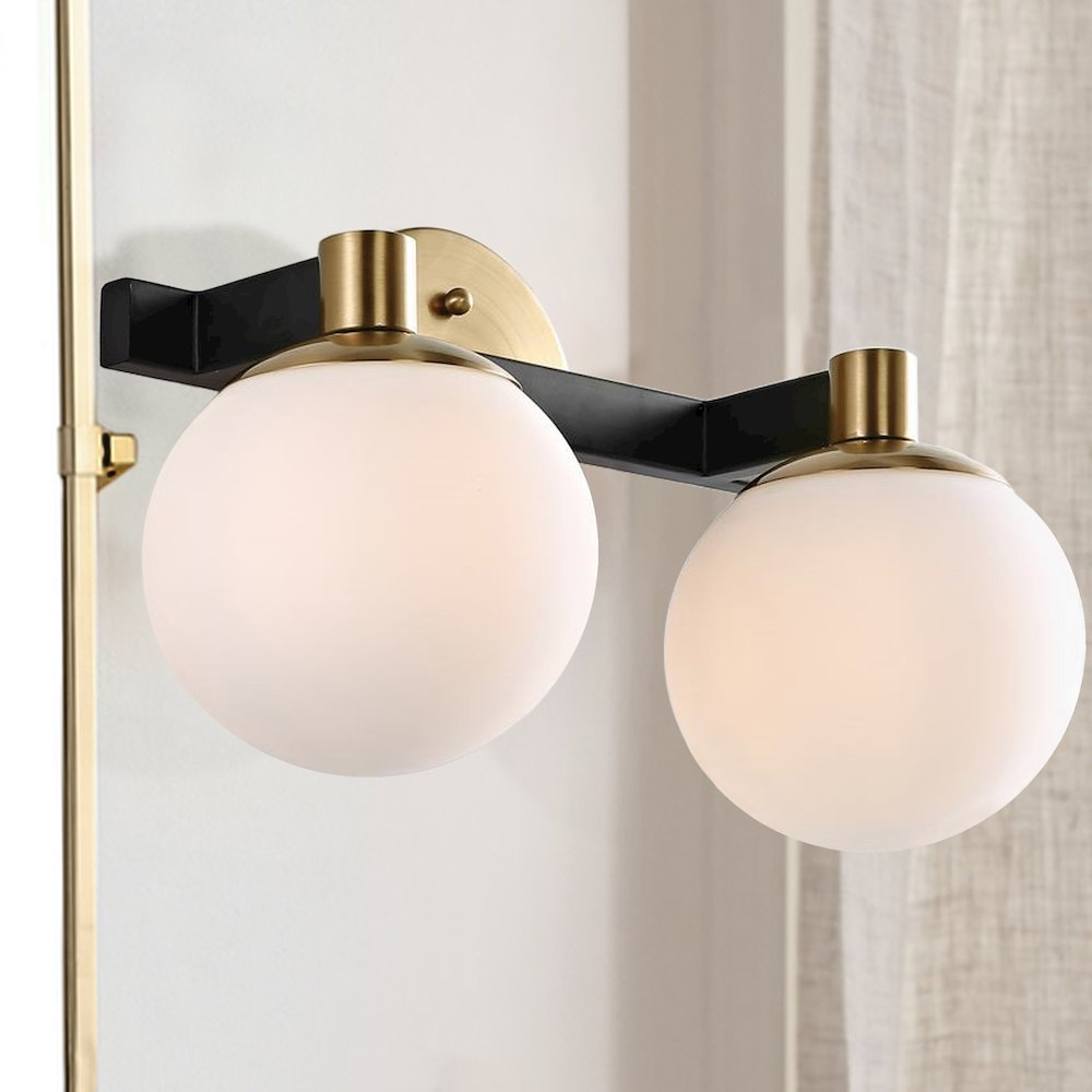 Modernist Globe Metalfrosted Glass Modern Contemporary Led Vanity. Picture 10