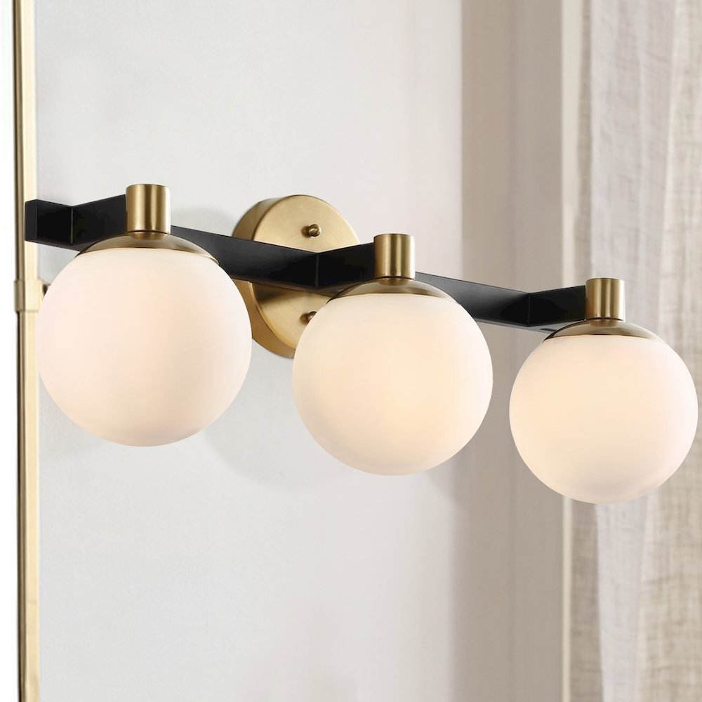 Modernist Globe Metalfrosted Glass Modern Contemporary Led Vanity. Picture 10