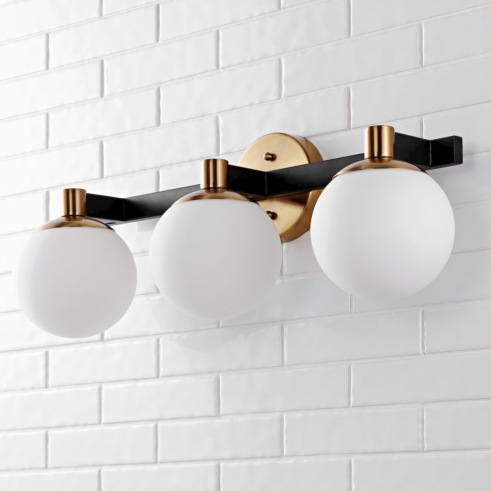 Modernist Globe Metalfrosted Glass Modern Contemporary Led Vanity. Picture 8
