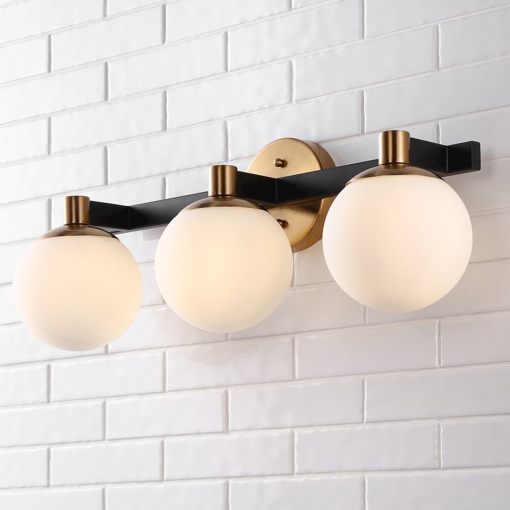 Modernist Globe Metalfrosted Glass Modern Contemporary Led Vanity. Picture 7