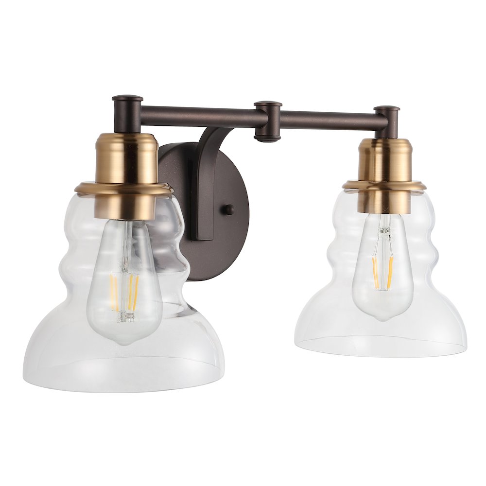 Manhattan Vintage Metal/Glass Industrial Rustic Led Vanity. Picture 6