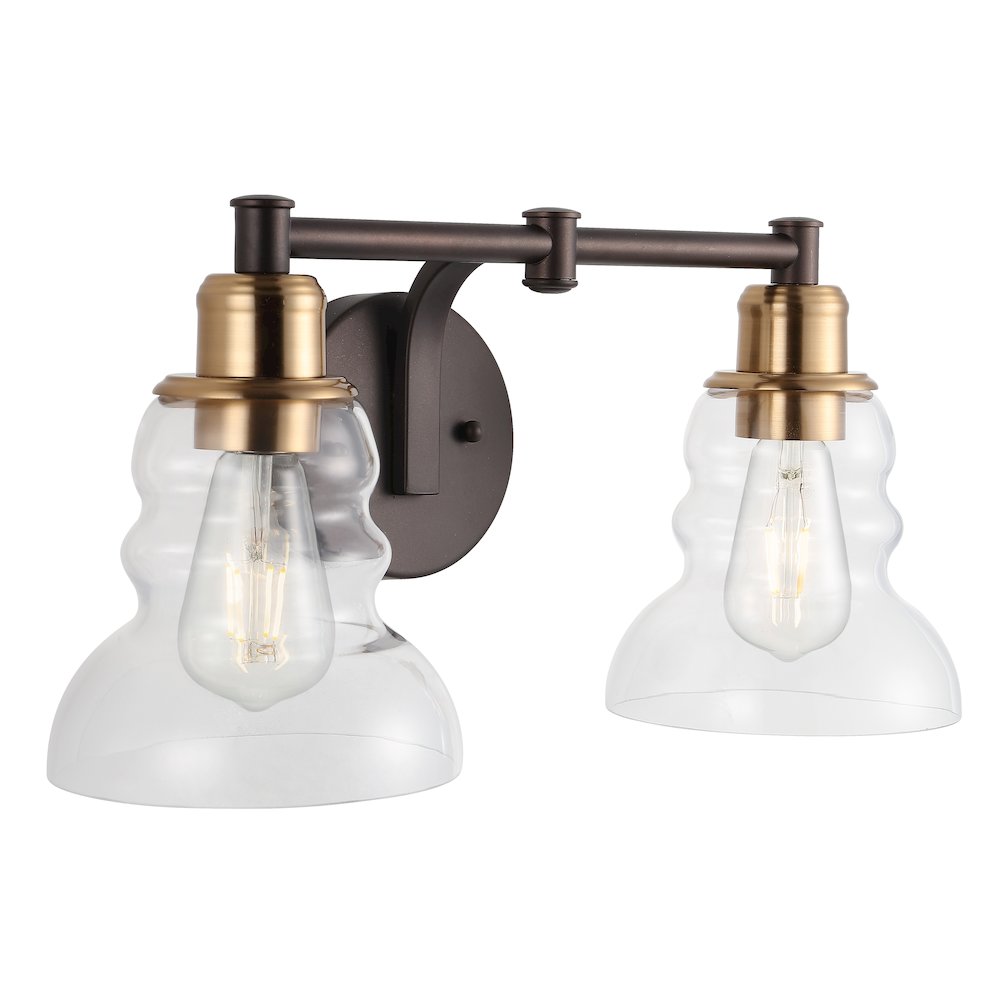 Manhattan Vintage Metal/Glass Industrial Rustic Led Vanity. Picture 5