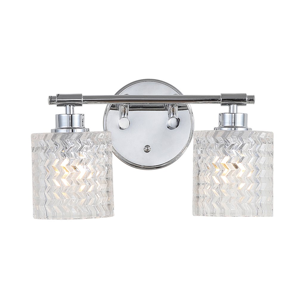 Spaulding Vintage Iron Chevron Pattern Glass Farmhouse Cottage Led Vanity Light. Picture 1